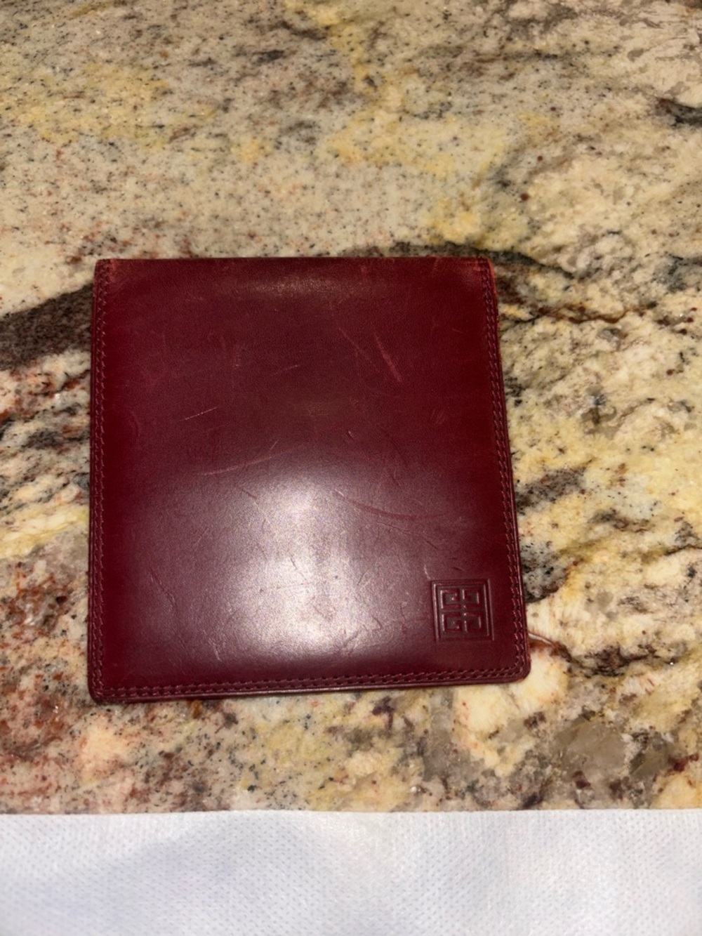 Men's Givenchy Leather Bifold Wallet - Burgundy 💯 authentic - Picture 3 of 8